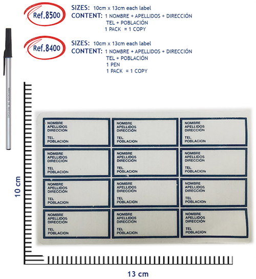 name, adresse, telefonnummer, bevölkerung + stift